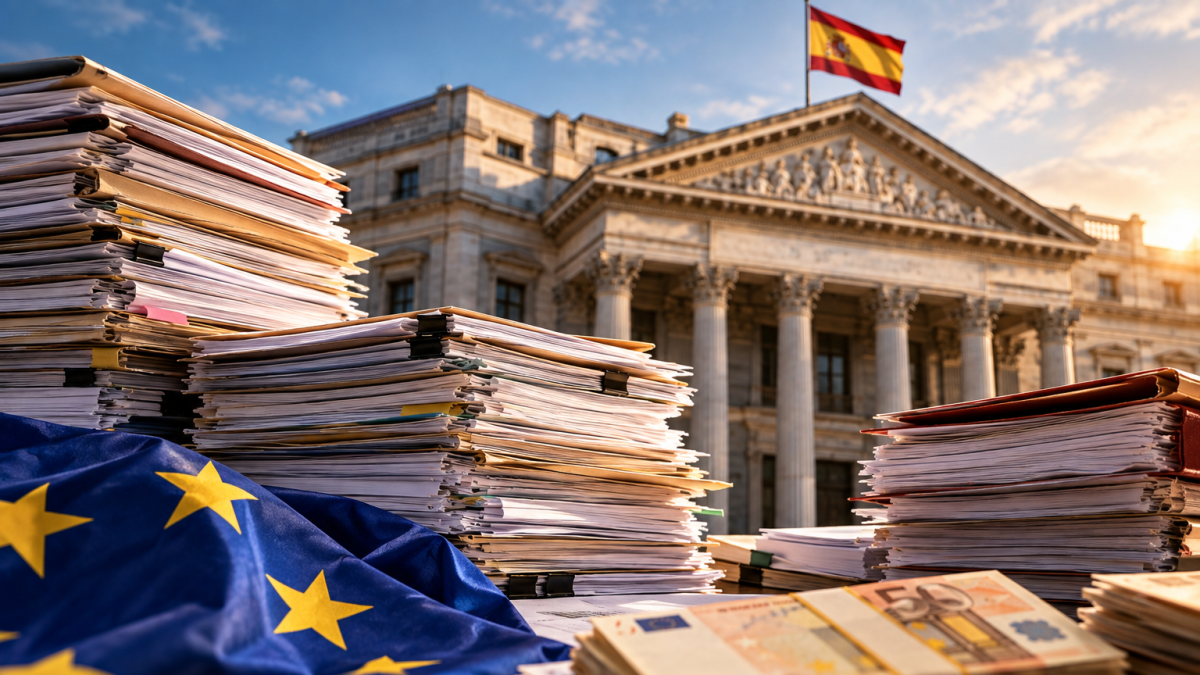 Imagen ilustrativa sobre la ejecución y el destino de los fondos europeos del Plan de Recuperación.