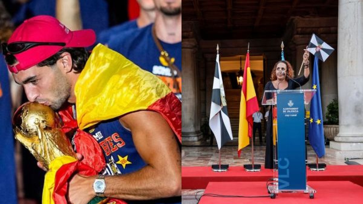 Ferran Torres y Luna Granell, ceutí y valenciana de adopción desde 1984, encargada de leer el manifiesto en la concentración por Ceuta en la plaza del Ayuntamiento del pasado 3 de septiembre.