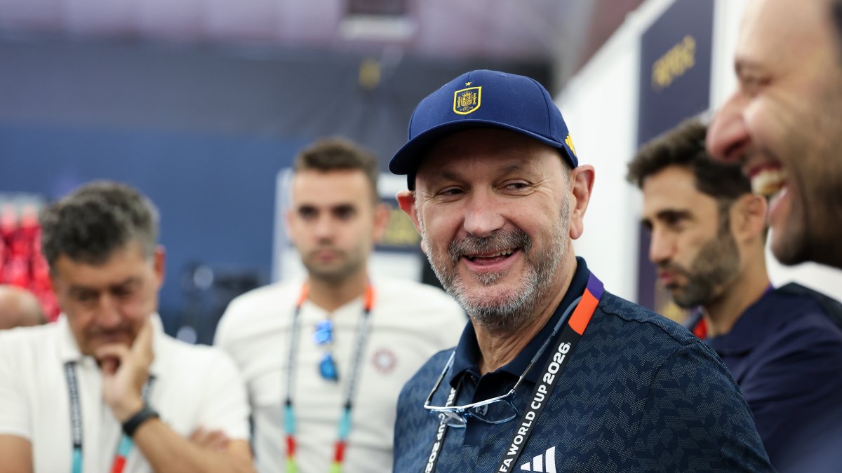 Rafael Louzán, con la Prensa durante el Mundial 2026