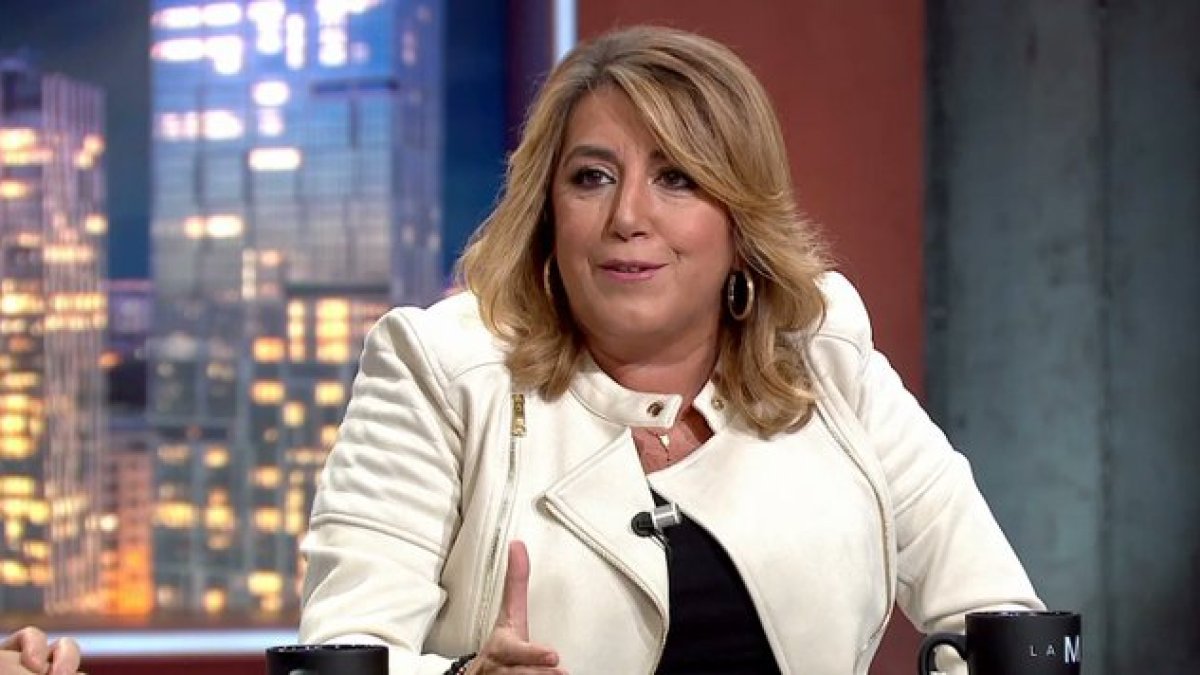 La senadora del PSOE, Susana Díaz, en el programa de debate 'La Mesa'.