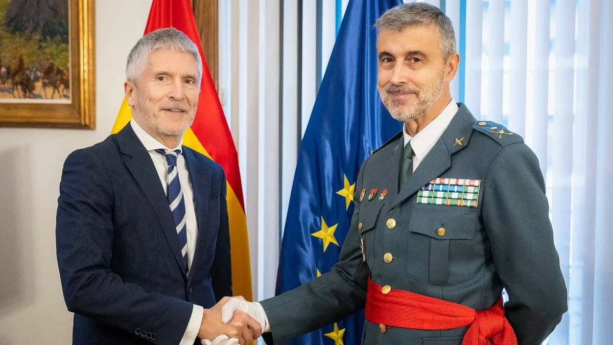 Fernando Grande Marlaska con el teniente general Moscoso