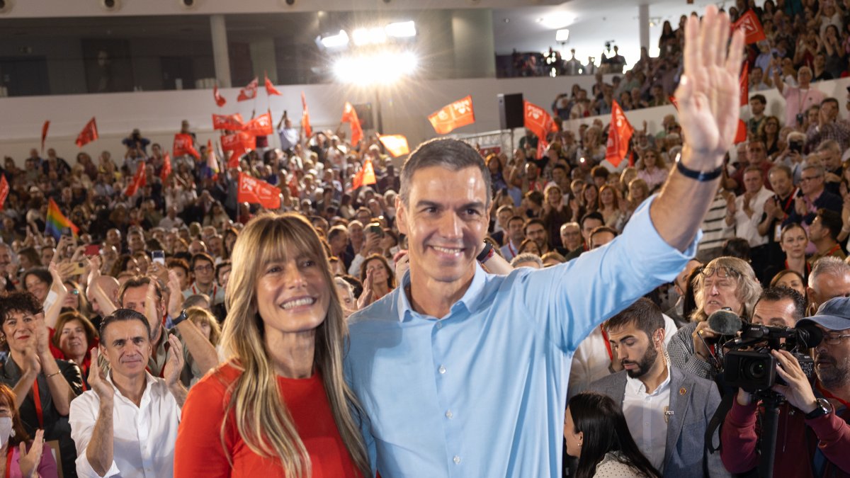 Pedro Sánchez y Begoña Gómez, en Fuenlabrada