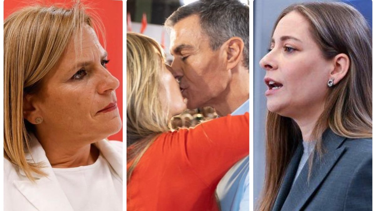 Pilar Bernabé, Sánchez y Begoña Gómez, y Ester Muñoz