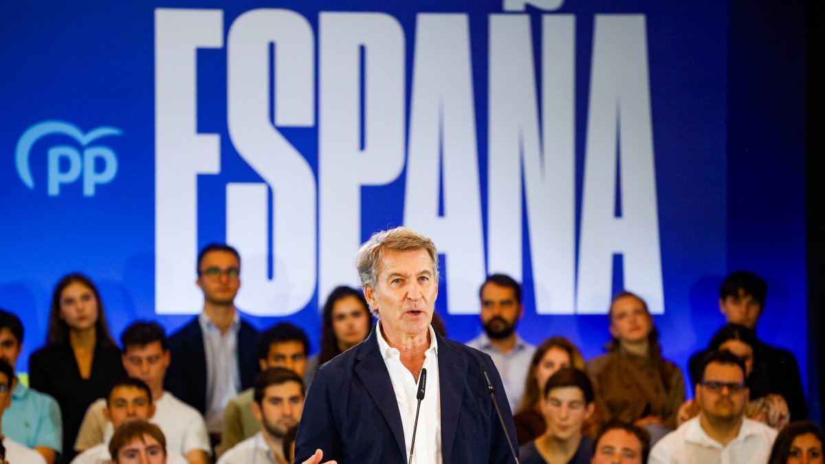 El presidente del Partido Popular, Alberto Núñez Feijóo