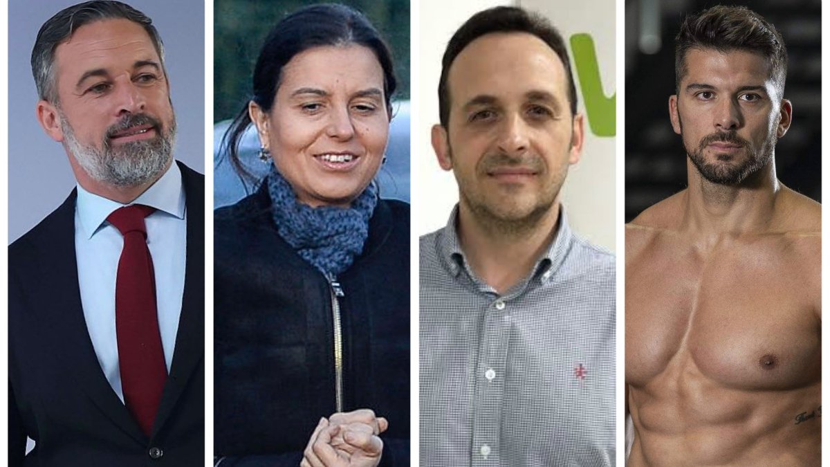 Santiago Abascal, Montserrat Lluis, Juan Sergio Redondo y Cristian Toro