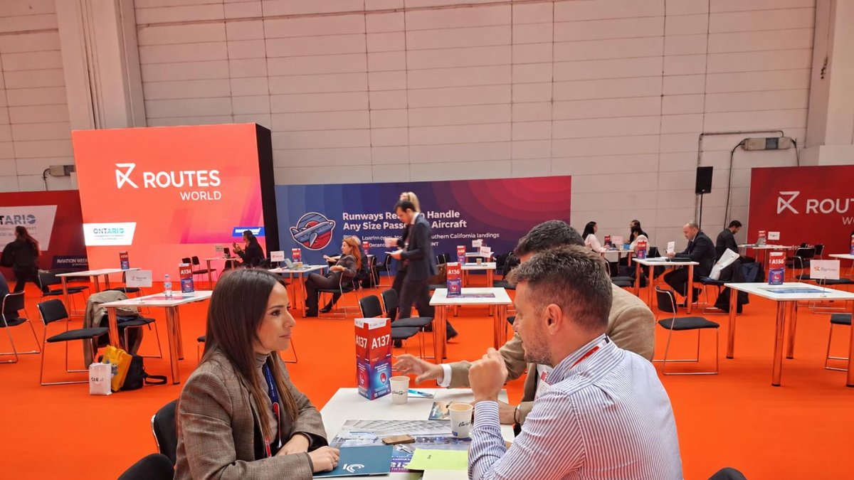 La directora de Aerocas en la World Routes de Frankfurt