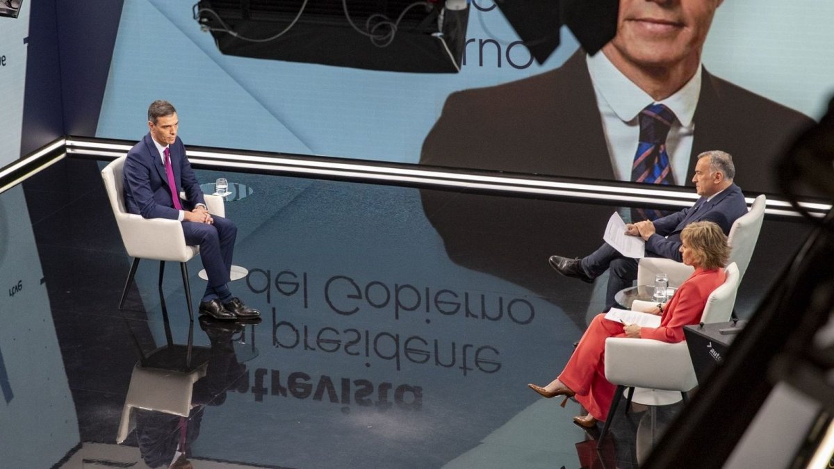 Pedro Sánchez, entrevistado en Televisión Española en 2024
