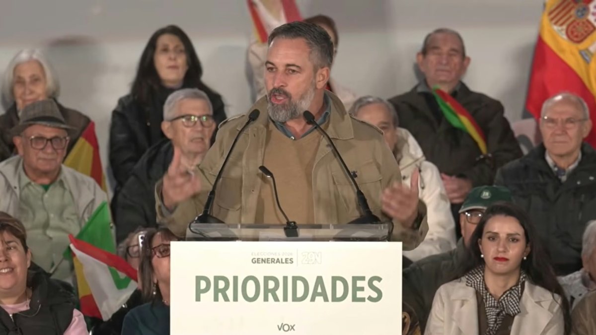 El líder de Vox y candidato a la Presidencia, Santiago Abascal