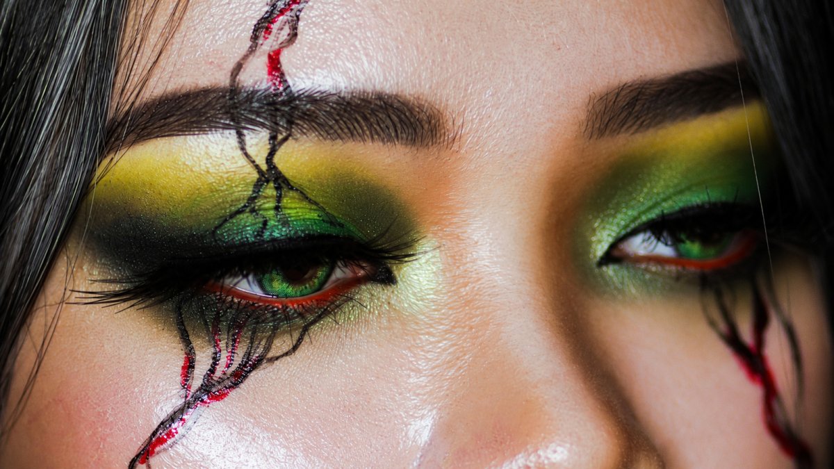 Maquillaje de fantasía para Halloween. Imagen de recurso.