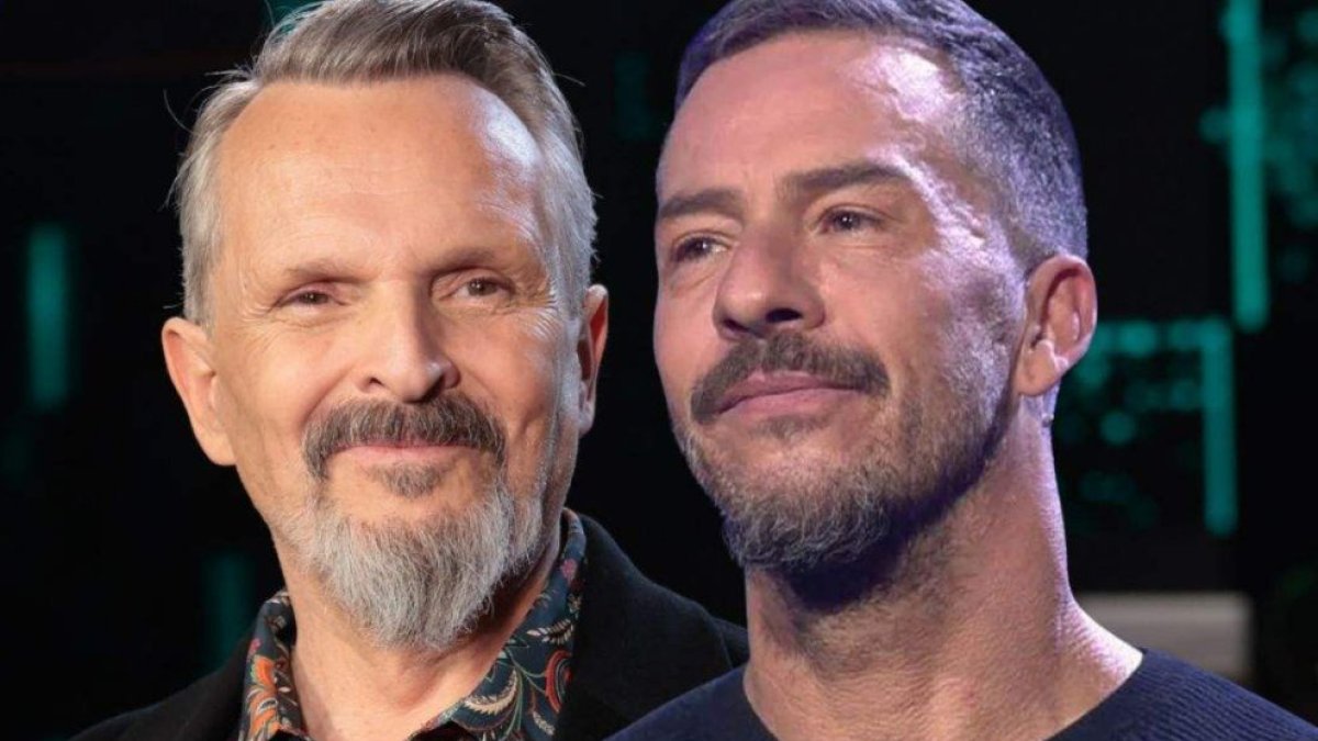 Miguel Bosé y Nacho Palau, en una fotocomposición.