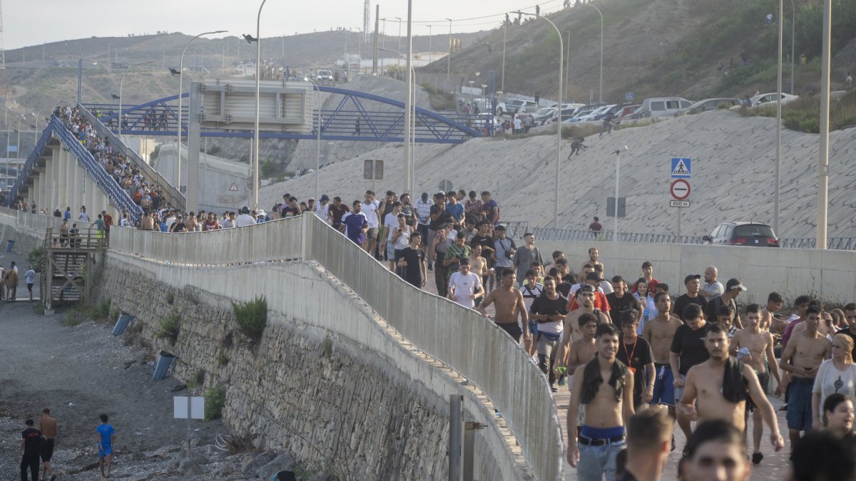 Imagen de la avalancha migratoria del pasado 31 de julio