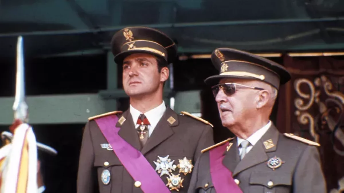 Juan Carlos y Franco a principios de los 70.