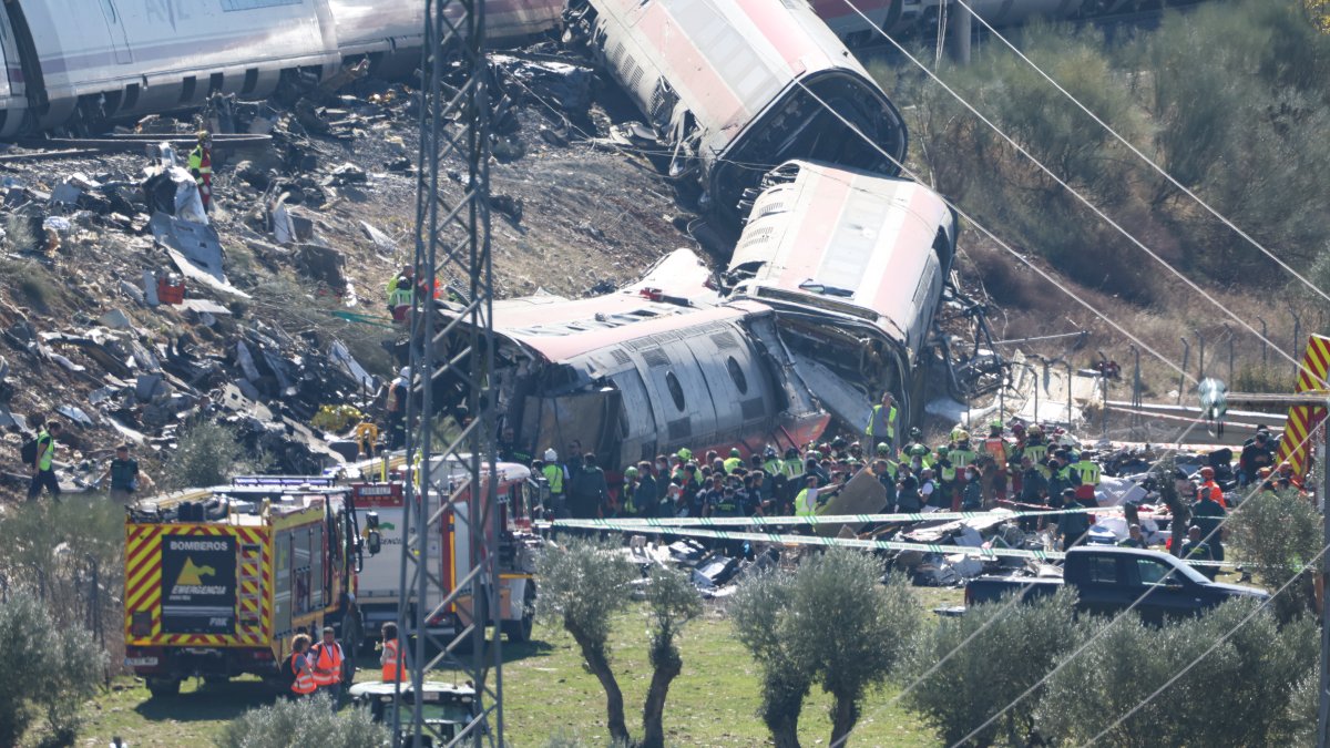 Imagen del accidente ferroviario de Urda (Toledo)