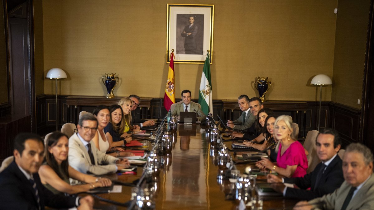 Imagen de archivo de la reunión del Consejo de Gobierno andaluz.