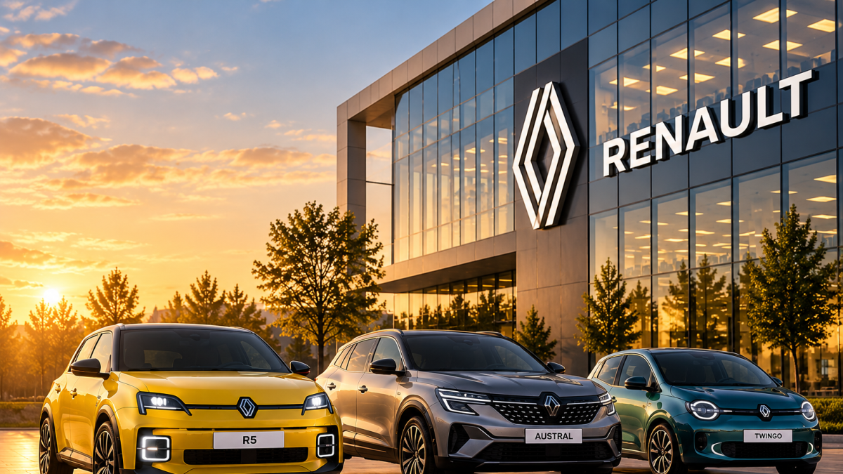Sede Renault al atardecer
