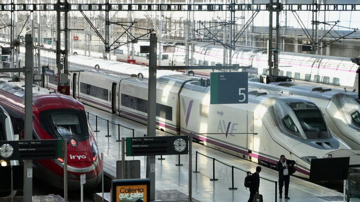 El servicio de alta velocidad parado en la estación de Málaga