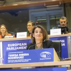 La candidata a comisaria europea y actual ministra de Transición Ecológica en España, Teresa Ribera.