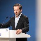 El portavoz del Partido Popular, Borja Sémper, durante una rueda de prensa