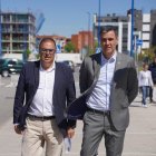 Pedro Sánchez junto al ex alcalde de Leganés, el socialista Santiago Llorente