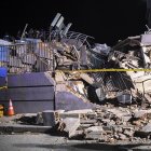 Edificio derrumbado por los terremotos en Venezuela.