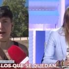Andrea la persona que cuenta la situción en Ceuta y Pablo Fernández