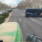 Tractoristas manifestándose en Valencia