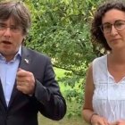 Carles Puigdemont y Marta Rovira