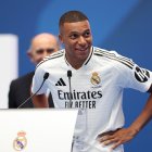 Kylian Mbappé, durante un momento de su presentación