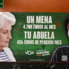 El cartel de Vox denunciado por la Fiscalía y que la Justicia ha refrendado.