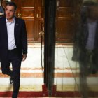 Pedro Sánchez a su llegada al Congreso