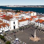 Vila Real de San Antonio con su plaza central del Marqués de Pombal. (Algarve, Portugal).