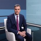 Pedro Sánchez, en una de sus numerosas entrevistas en TVE.