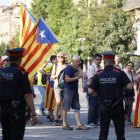 Mossos d'Esquadra en el operativo del Parlament