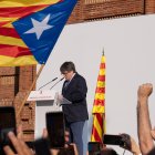 Carles Puigdemont interviene en un acto de bienvenida