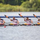 Saul Craviotto, Carlos Arevalo, Marcus Cooper y Rodrigo Germade. bronce en K4 500