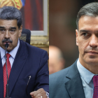 Nicolás Maduro junto a Pedro Sánchez