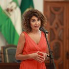 María Jesús Montero, durante su visita institucional al Ayuntamiento de Rota (Cádiz).