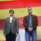 El president de la Generalitat, Salvador Illa, y el presidente del Gobierno, Pedro Sánchez.