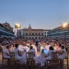 Momento de la actuación artística de las rederas