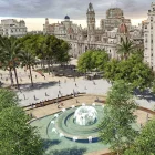 Proyecto Re-natura, diseño propuesto a partir de un concurso de ideas, para la reforma de la plaza del Ayuntamiento por Compromís y PSPV