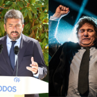 A la izquierda, Carlos Mazón, a la derecha, Javier Milei