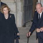 Juan Carlos I y Doña Sofía, en el funeral de Juan Gomez Acebo el pasado 8 de septiembre.