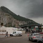 Frontera entre España y Gibraltar.