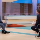 Pedro Sánchez en una entrevista en TVE