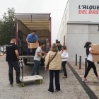 Refugiados llegando a la Alquería del Basket