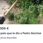 Anuncio en Wallapop del palo que le dio Sánchez en Paiporta