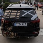 Así quedó el coche de Pedro Sánchez en Paiporta