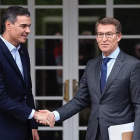 Pedro Sánchez junto a Alberto Núñez Feijóo