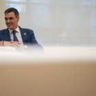 El presidente del gobierno, Pedro Sánchez, en Moncloa.