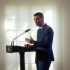 El presidente del Gobierno, Pedro Sánchez, durante una rueda de prensa posterior a la reunión del Consejo de Ministros, a 23 de diciembre de 2024, en Madrid (España). Durante su comparecencia, el presidente del Ejecutivo ha hecho balance del curso político, y además, ha presentado el informe periódico de rendición de cuentas.

Alejandro Martínez Vélez / Europa Press
23 DICIEMBRE 2024;MONCLOA;CURSO POLITICO;SANCHEZ
23/12/2024